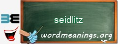 WordMeaning blackboard for seidlitz